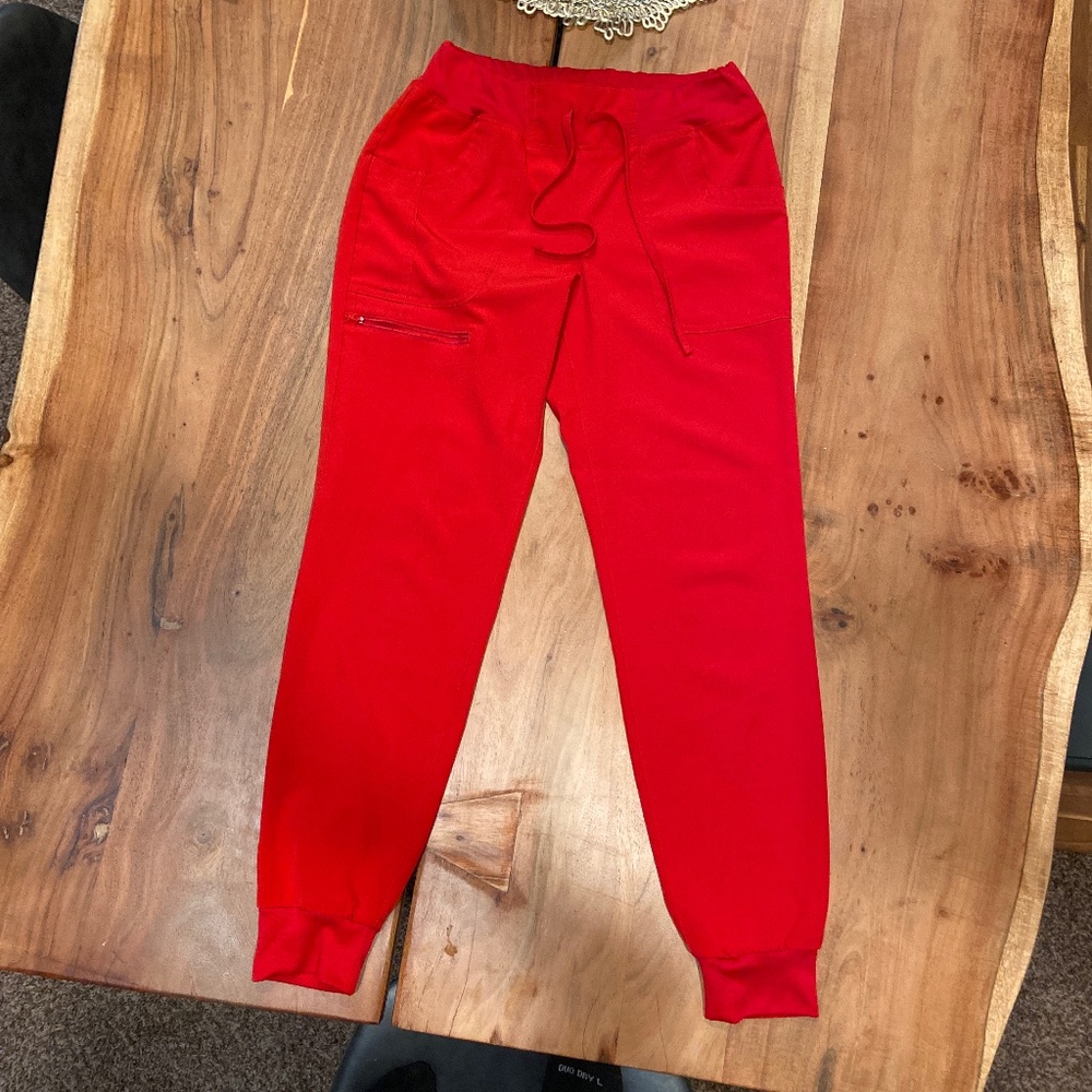 Heart soul red small womens scrub bottom